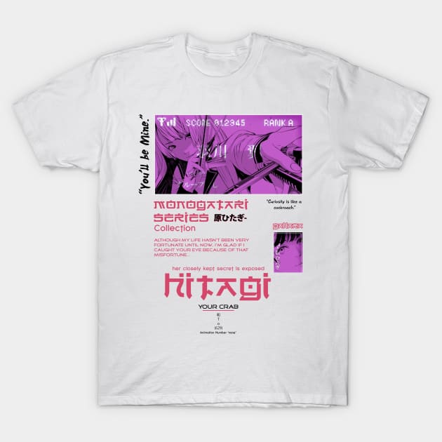 Hitagi Senjougahara Bakemonogatari T-Shirt by ijunk